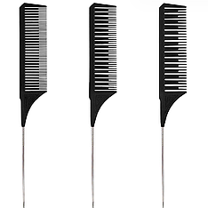 Комплект гребінців для мелірування Hots Professional Awesome Comb Black, 3 шт (HP98000)