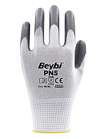 Защитные перчатки Beybi Pn5 Полиэстер с нитриловым покрытием XL Серые