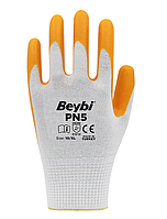 Защитные перчатки Beybi Pn5 Полиэстер с нитриловым покрытием XL Желтые