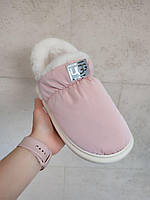 Ugg дутики PINK высокие РОЗОВЫЕ с белой опушкой на белой подошве женские без застежки непромокаемые зимние 36-37р - (23-23,5см)