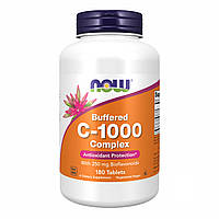 Вітамін з біофлавоноїди Рутин Now Vitamin C-1000 Complex Buffered 180 tabs