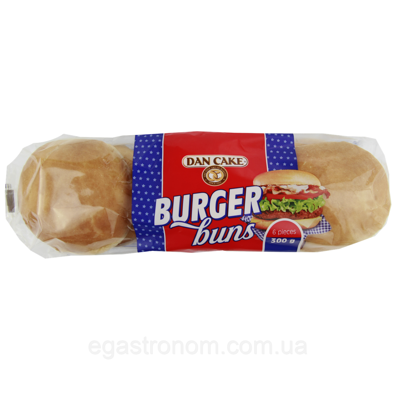 Булочки для бургерів Дан Кейк Dan Cake burger buns 6 pieces 300g 8шт/ящ (Код: 00-00015040)