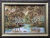 Картина "Березове відлуння осені на воді" рамка без скла MMG 20*30 1 шт.
