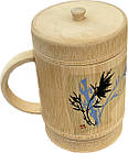 Бамбукова еко чашка з кришкою "Бамбук" 250мл, натуральний бамбук ручна робота, фото 3