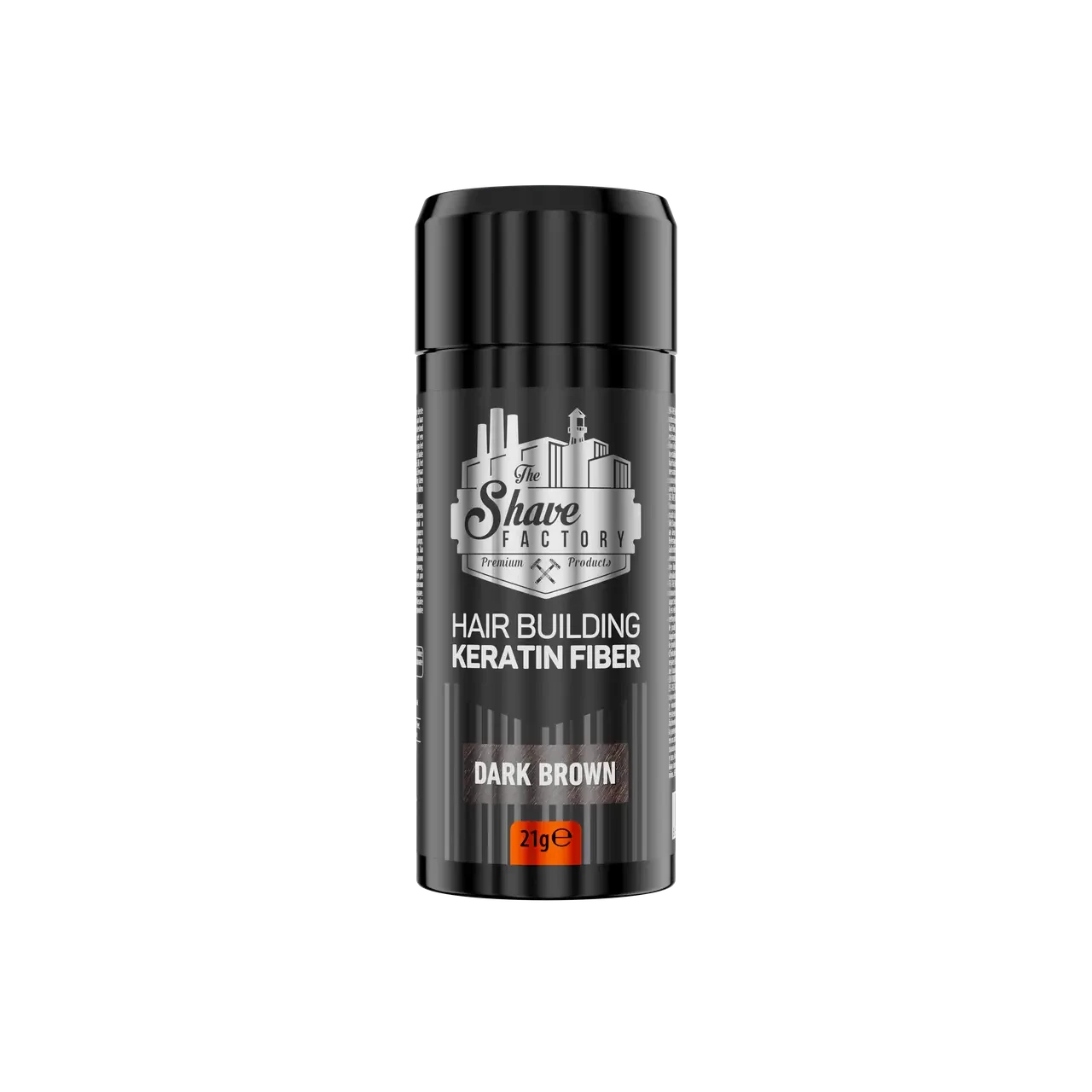 Пудра для залисин The Shave Factory Hair Building Keratin Fiber Темно-коричневий