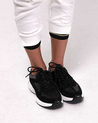 Кросівки жіночі Krula 777 36 чорний шкіра замша, фото 1