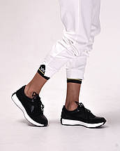 Кросівки жіночі Krula 777 36 чорний шкіра замша, фото 5