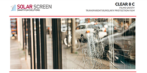 Захисна прозора плівка Solar Screen Super Clear 8 C 240 мкр. світлопроникність 83% 1.524 м