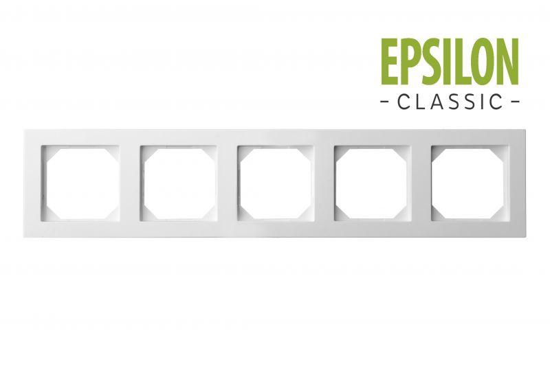 Рамка 5 постова біла Epsilon