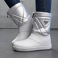 Жіночі сірі калоші дутики високі