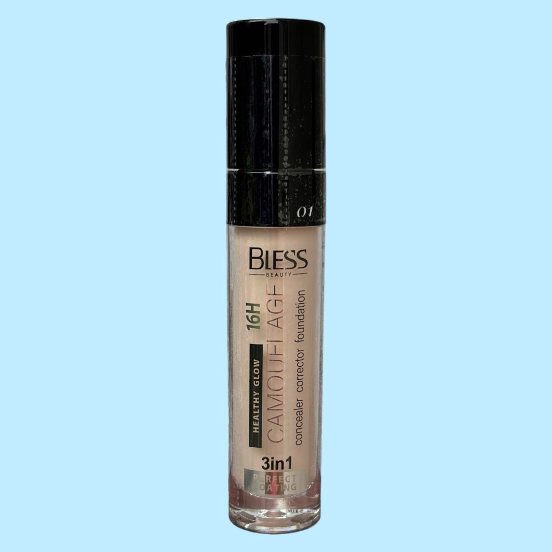 Консилер з пензликом Bless Beauty Camouflage 3 in 1 Concealer 01, 9 мл, фото 1