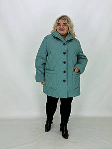 Стьобана жіноча куртка з якісної плащової тканини "Бриджет" на гудзиках 70-72