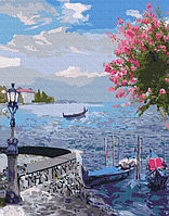 Картина по номерам Пейзаж Старинный сад у моря 2 Роспись на холсте 40х50 Картины в цифрах Brushme BS53748