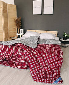 Тепла Ковдра двоспальна 175х210см. наповнювач холлофайбер щільність 500г/м ТМ ОДА