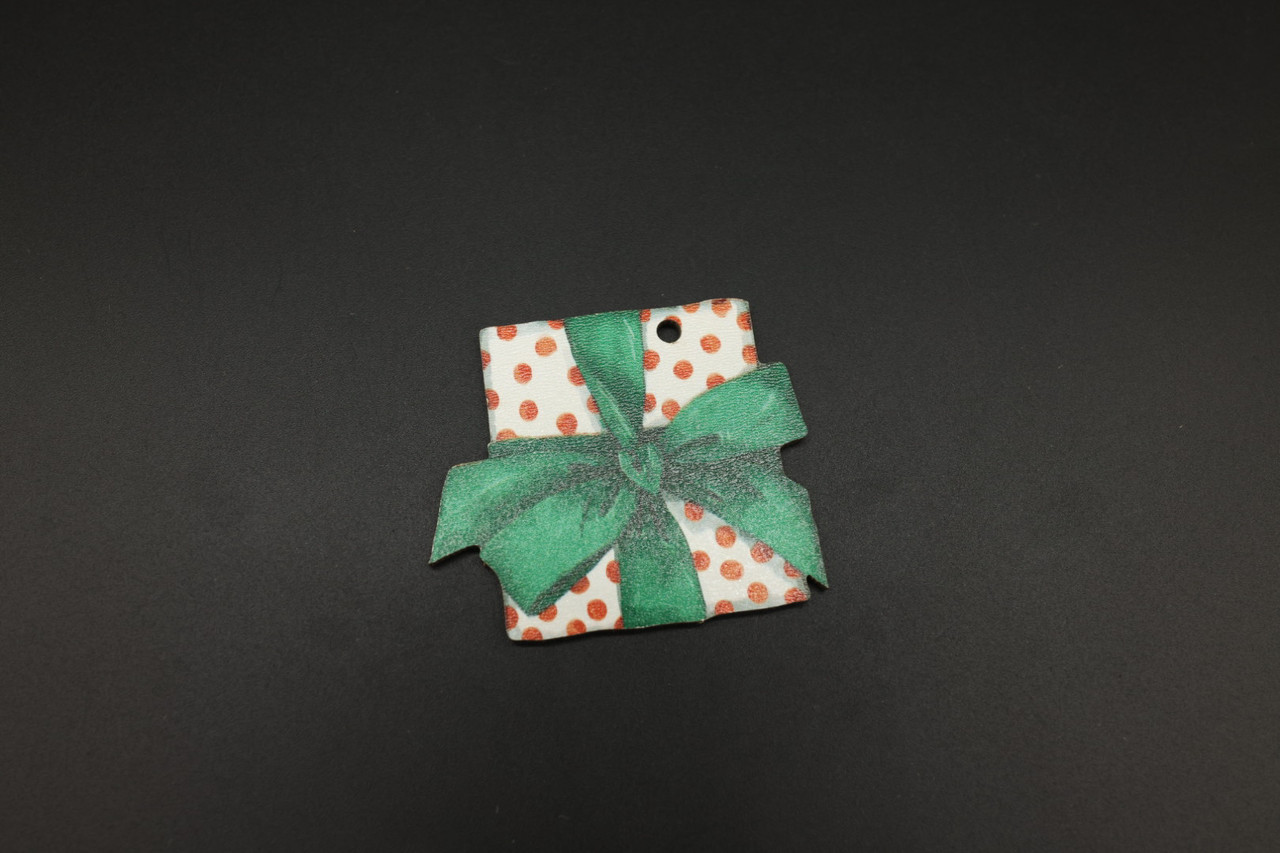 Дерев'яна новорічна іграшка з друком. 55х65мм, фото 1