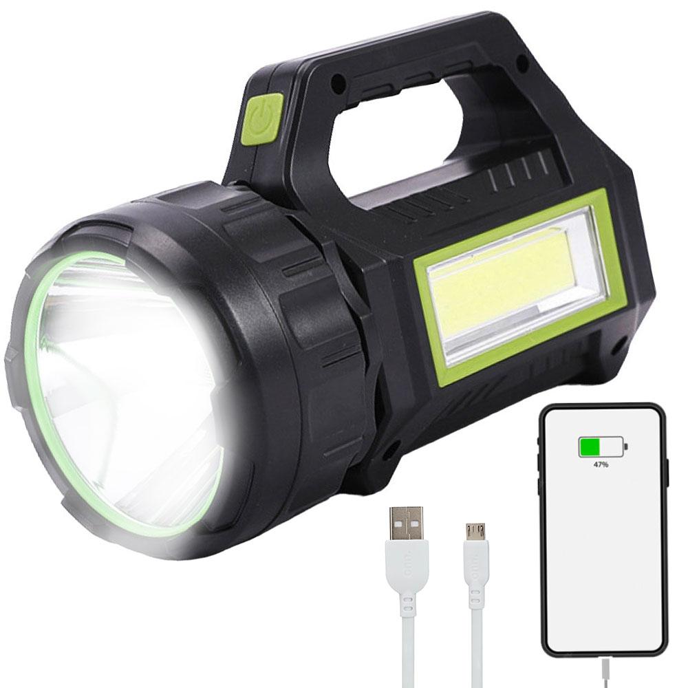 Ручний ліхтар із сонячною панеллю та PowerBank 20000мАч, HEL-T95 / Кемпінговий акумуляторний ліхтар, фото 1