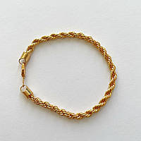 Браслет позолота Xuping Плетіння мотузка Золотистий 21 см B15008