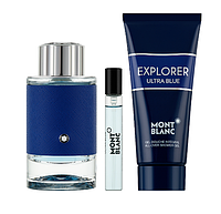 Mont Blanc Explorer Ultra Blue - Набор (100 мл - парфюмированная вода (edp) + 7.5 мл - парфюмированная вода