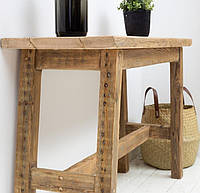 Solid wood console table, Reclaimed timber console table, Entrance table, Rustic console table