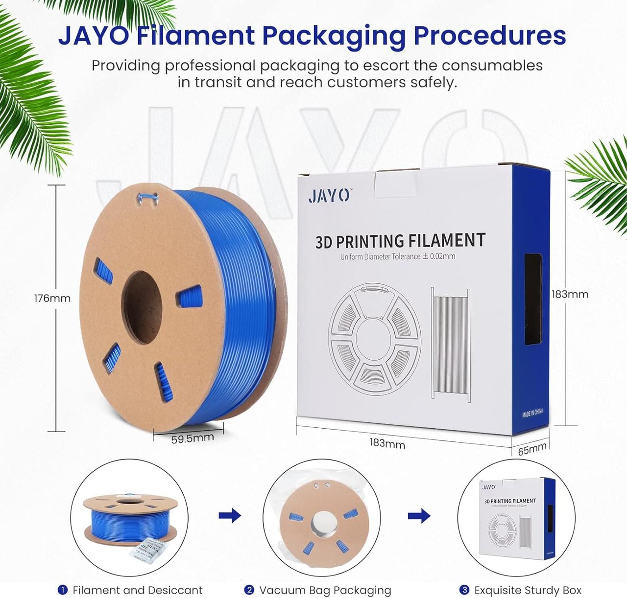 Нить для 3D-принтера JAYO ударопрочная и термостойкая 1,75 мм, 0,65 кг ...