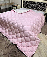 Зимнее Одеяло Евро 200х220см. Теплое Розовое стеганое одеяло ТМ ОДА