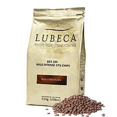 Шоколад молочний кувертюр Lubeca GHANA 37% у вигляді калет 2,5 кг