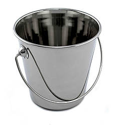 Міні-відерце з ручкою One Chef з нержавіючої сталі 550 мл d10 см h10 см, Відро для подачі блюд, Посуда для сервірування
