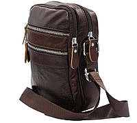 Мужская сумка кожаная через плечо барсетка коричневая Отличное качество