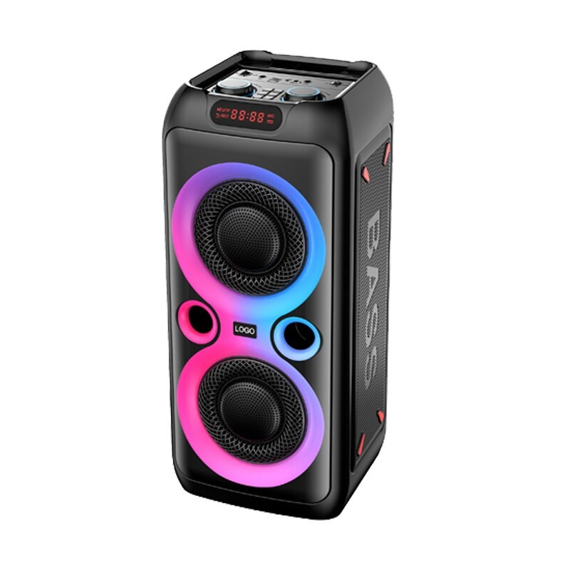 Колонка Bluetooth "8,5*2" мікрофон дротовий RGB-підсвітка — TTD-2809, чорна