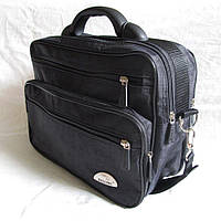 Мужская сумка полукаркасная папка на плечо портфель А4 черная Отличное качество