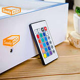 Світловий дитячий стіл-планшет для пісочної анімації + жовтогаряча окантовка лайтбокс синій, фото 2