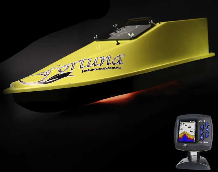 Кораблик для прикормки Фортуна (15000 mAh) с GPS автопилотом (8+1) и Эхолотом Lucky 918 - фото 1 - id-p1925476500