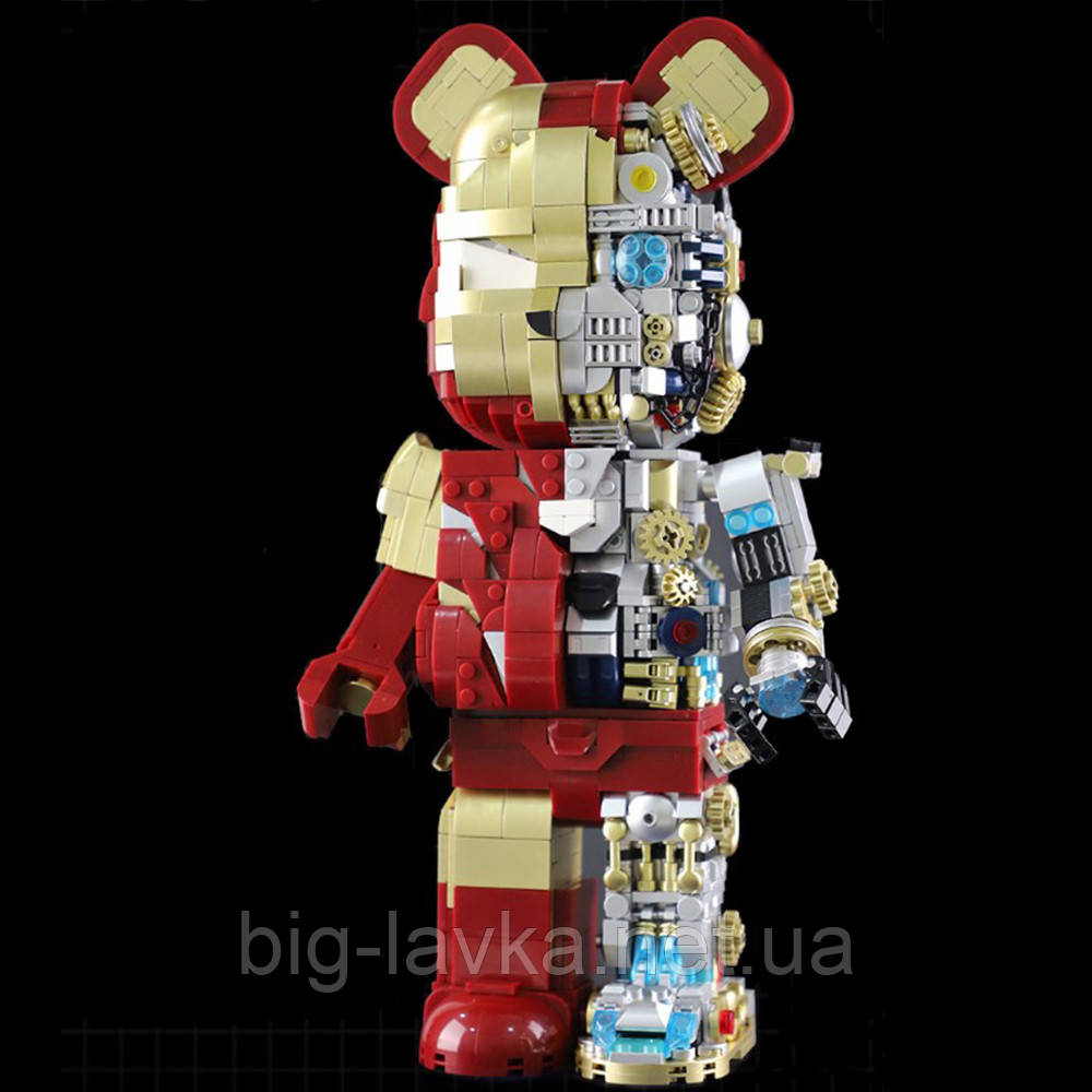 Конструктор механічний ведмідь Bear Robot залізна людина 1647 деталей червоний
