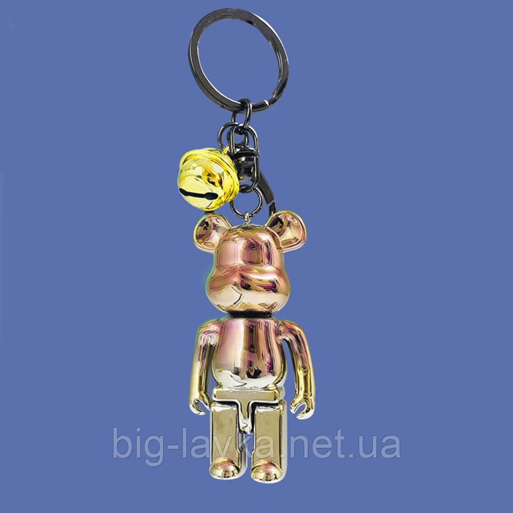 Брелок для ключів Ведмедик Bearbrick  Рожевий, фото 1