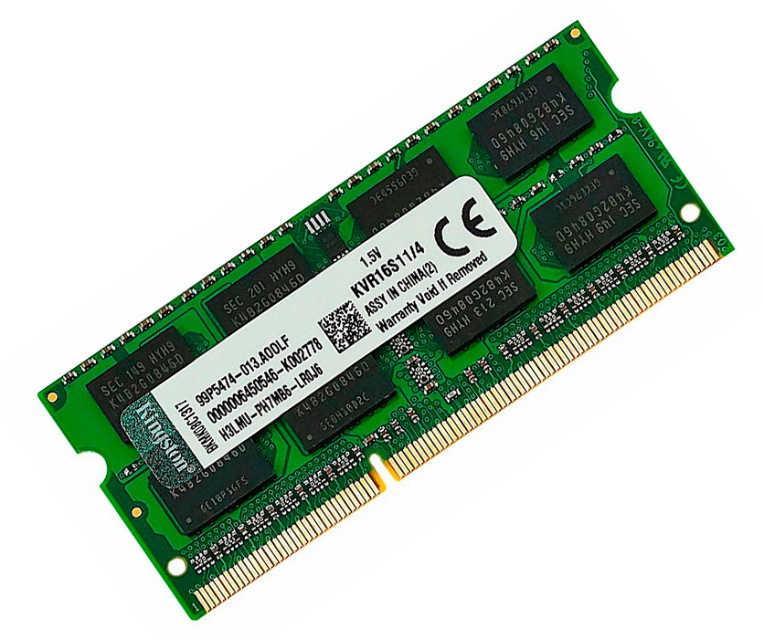 Оперативна пам'ять DDR3 4Gb для ноутбука (4 Гб ДДР3) SoDIMM 1.5 v PC3-12800 1600MHz (для 1333mhz) KVR16S11/4