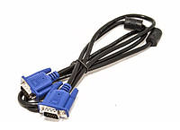 Кабель VGA - VGA 1.5м TRY Wire екранований з феритовими кільцями чорний