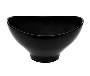 Чаша овальна закруглена з меламіну чорна 29,5×26,6×16 см 4,1 л
