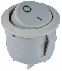 KCD1-5-101 Grey/Grey Перемикач 1-клавішний круглий сірий