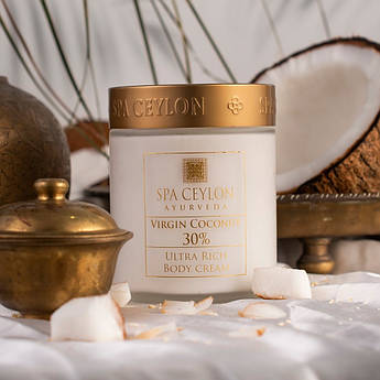 Крем ультра зволожуючий для тіла Королівський кокос 30 г, SPA Ceylon