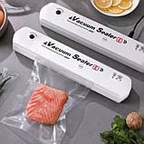 Автоматичний вакууматор Vacuum Sealer вакуумний пакувальник побутовий апарат для пакування продуктів, фото 6