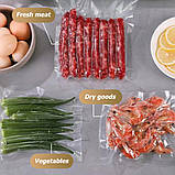 Автоматичний вакууматор Vacuum Sealer вакуумний пакувальник побутовий апарат для пакування продуктів, фото 9