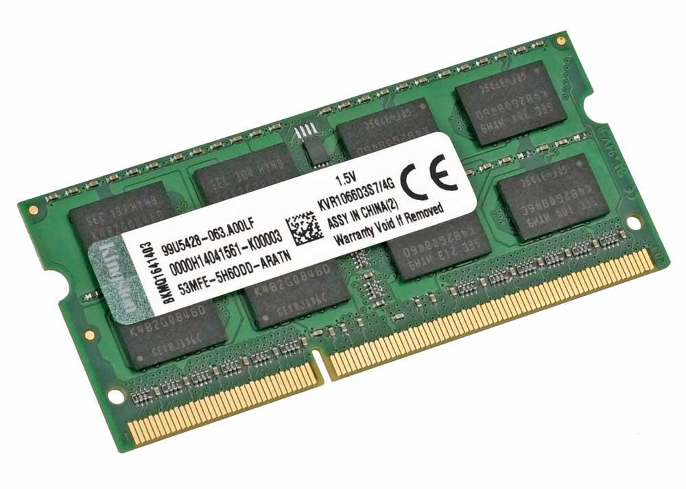 Оперативна пам'ять DDR3 4Gb 1066MHz для ноутбука SoDIMM 1.5v PC3-8500 ДДР3 4 Гб KVR1066D3S7/4G