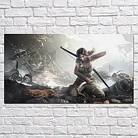 Плакат "Восхождение расхитительницы гробниц, Rise of the Tomb Raider (2013)", 32×60см