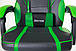 Крісло геймерське розкладне чорно-зелене VR Racer Dexter Webster з підставкою для ніг для дому, офісу AMF, фото 5