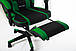 Крісло геймерське розкладне чорно-зелене VR Racer Dexter Webster з підставкою для ніг для дому, офісу AMF, фото 7