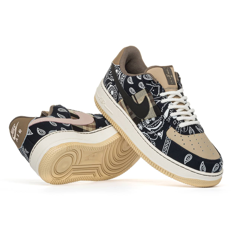 Чоловічі кросівки Nike Air Force 1 Low Travis Scott Cactus Jack Найк Аір Форс 1 Лоу Тревіс Скотт Кактус Джек