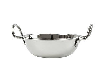 Миска з ручками One Chef з нержавіючої сталі 450 мл d13,5 см h4,5, Миска для подачі з нержавійки, Миска для подачі блюд