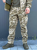 Осенние тактические штаны военные на флисы пиксель, Мужские брюки для военных демосизонные Soft Shell
