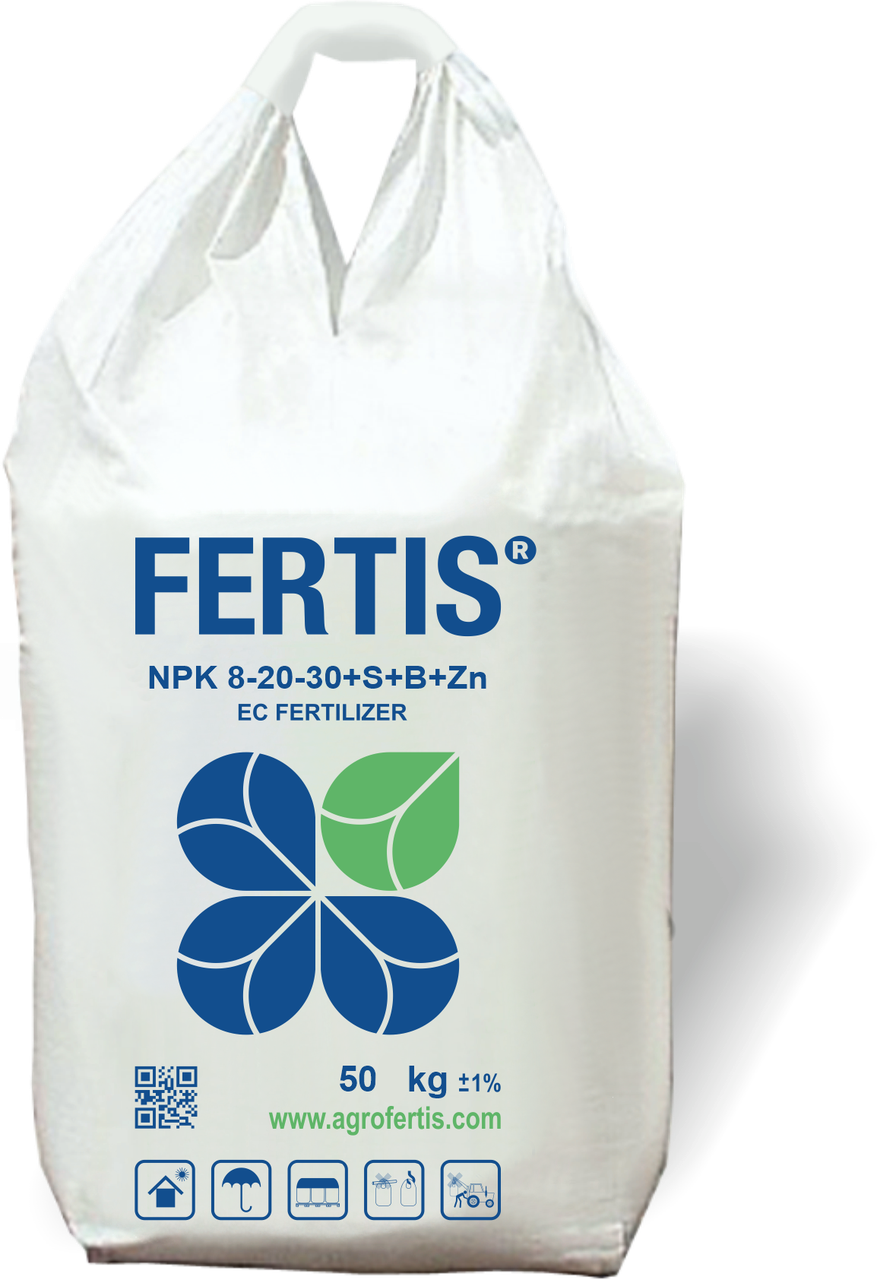 Добриво комплексне осіннє Fertis NPK 8-20-30+S+B+Zn 50 кг
