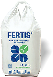 Добриво комплексне осіннє Fertis NPK 8-20-30+S+B+Zn 50 кг